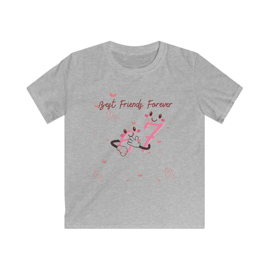 Kids Tee — 'Best Friends Forever' Valentine’s Day Cute Heart Design