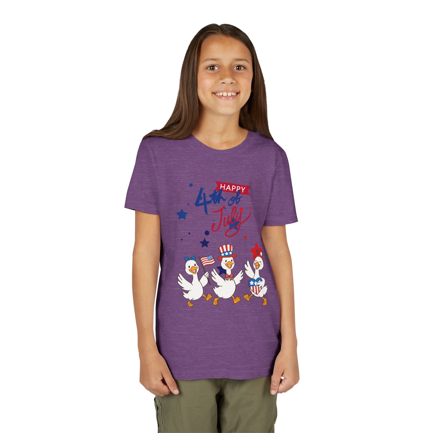 4th of July Kids T-Shirt — Patriotic Duck Trio Youth Tee
