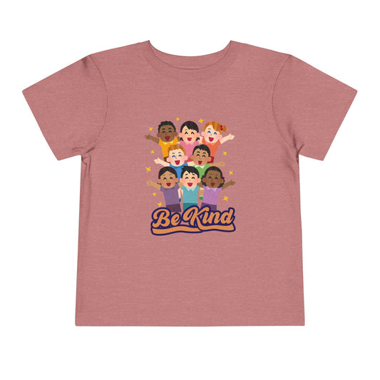 Be Kind Toddler Tee — Diverse Kids "Be Kind" Graphic Shirt