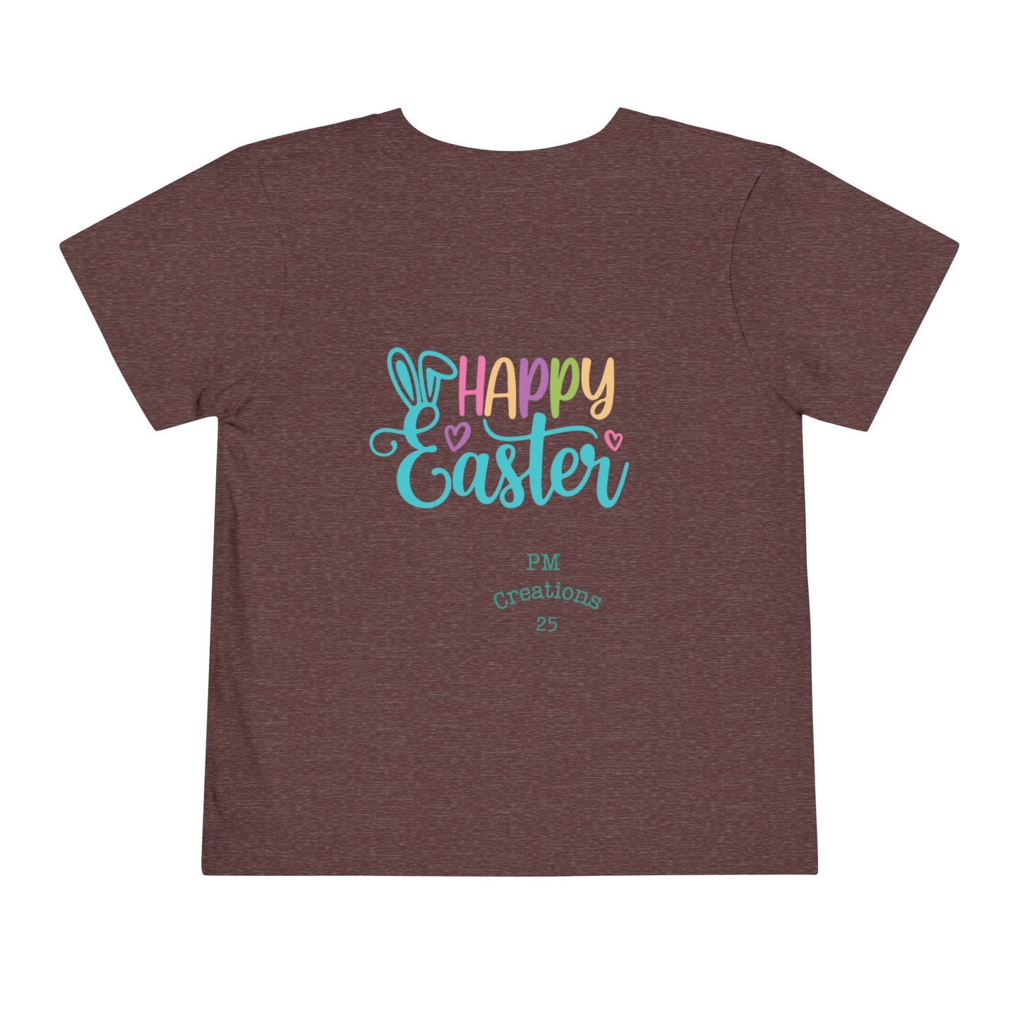 Toddler Tee — "Happy Easter" Bunny Basket Spring Shirt