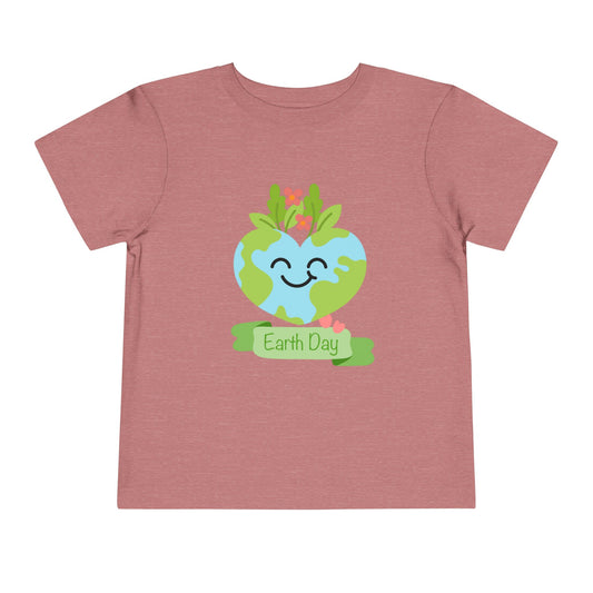 Earth Day Toddler Tee — Cute Happy Planet Graphic Tee for Kids