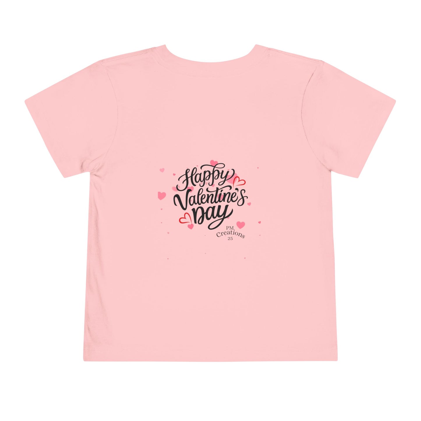 Valentine's Day Toddler Tee — 'Happy Valentine's Day' Heart Floral Baby Shirt