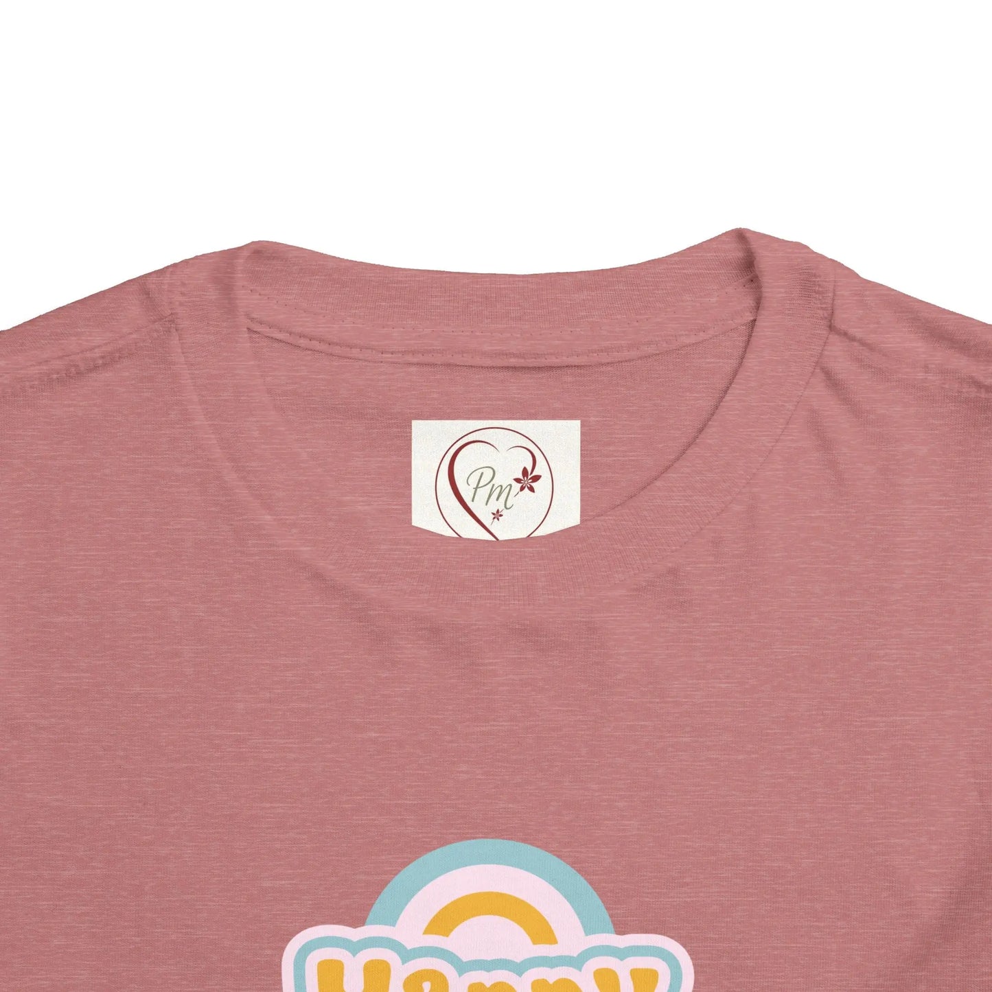 Soft cotton toddler tee with children holding hands on globe and rainbow. Celebrates diversity and unity. Perfect for playdates. Sizes 2T-5T.
PM Creations 25 Logo