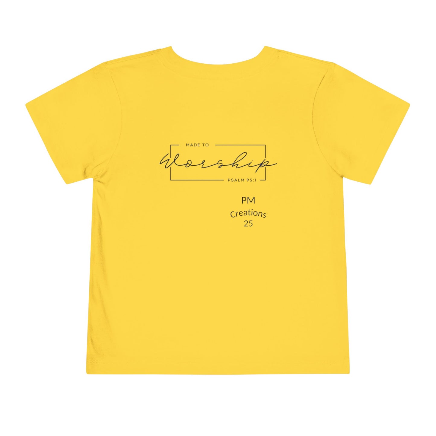 Toddler Tee — Floral Cross "Jesus" Christian Shirt (Made to Worship)