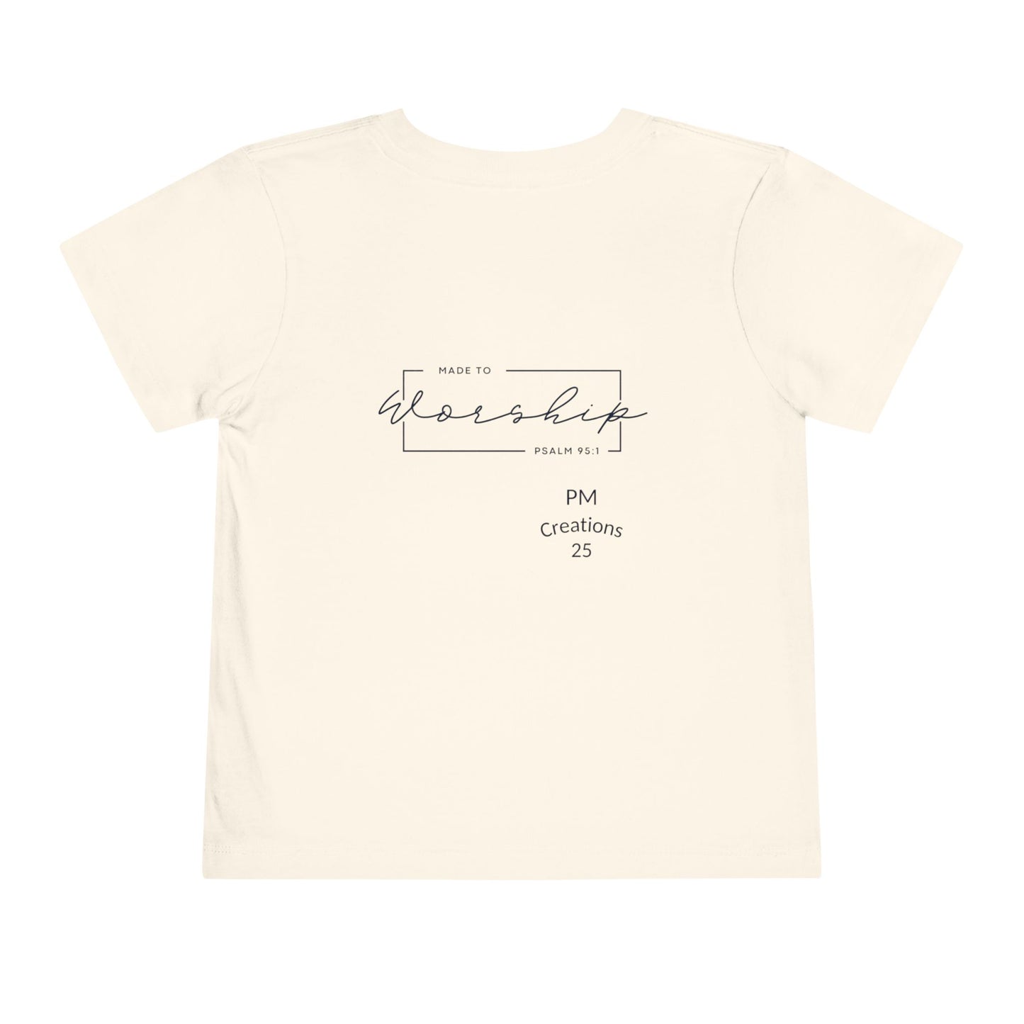 Believe Floral Toddler Tee — Pink Retro Script & Rose Bouquet