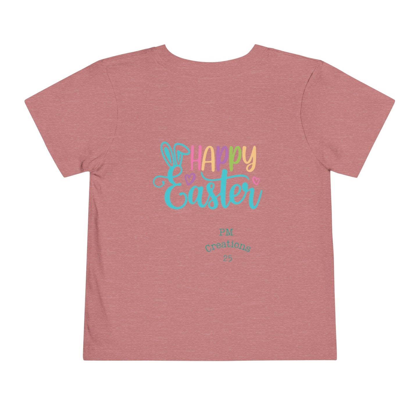 Easter Bunny Toddler Tee – "Happy Easter" Spring Floral Short Sleeve