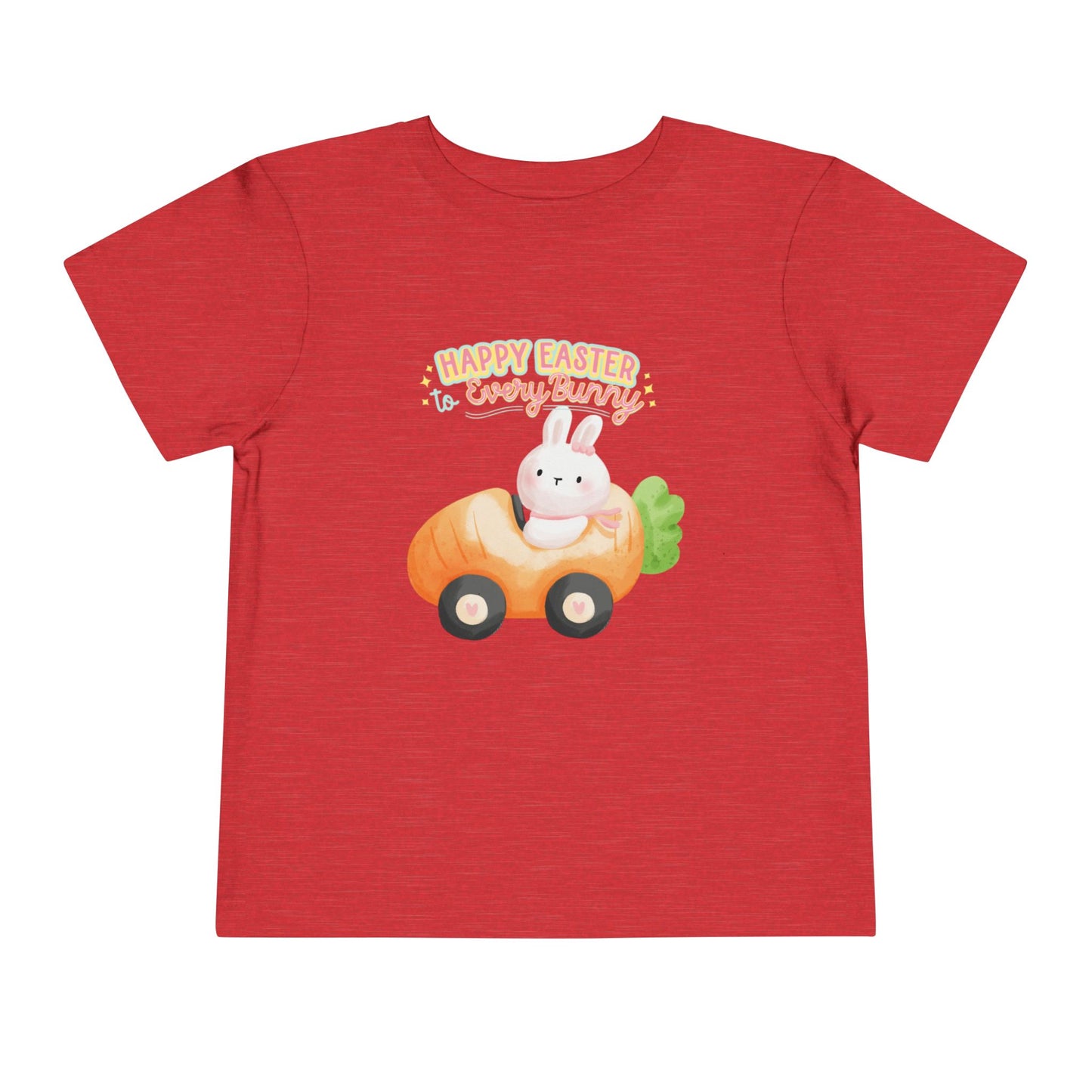 Toddler Tee — "Happy Easter Every Bunny" Bunny Car Easter Shirt