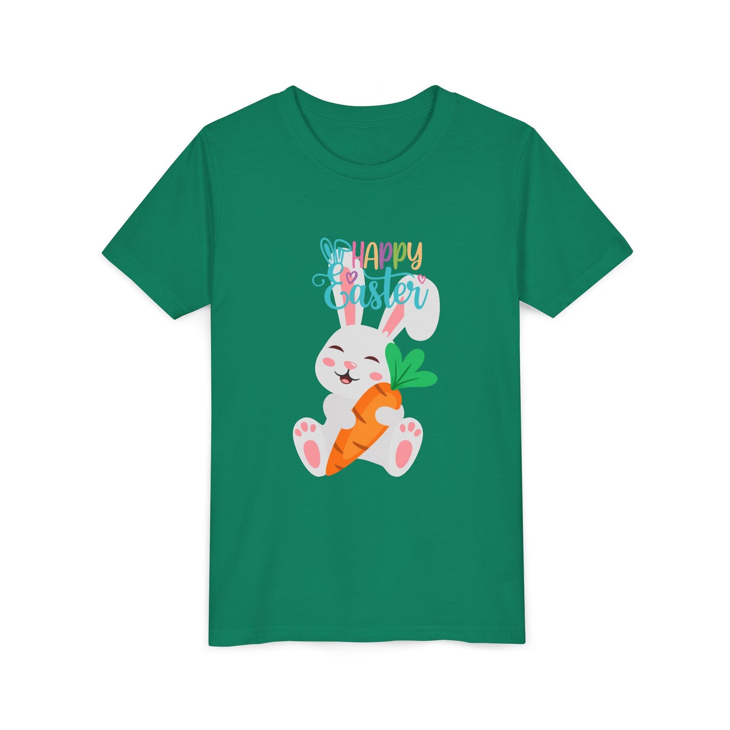 Kids' 'Happy Easter' Bunny T-Shirt – Cute Carrot Easter Tee for Children