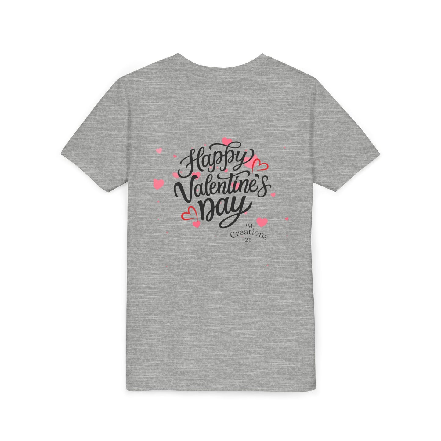 Valentine's Day Youth Tee – Cute Penguin with Hearts