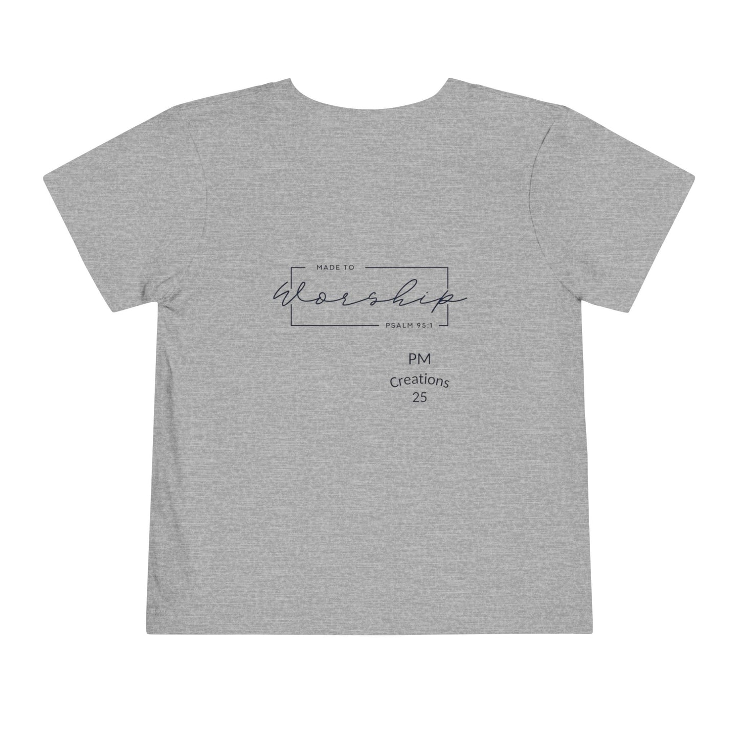 Believe Floral Toddler Tee — Pink Retro Script & Rose Bouquet