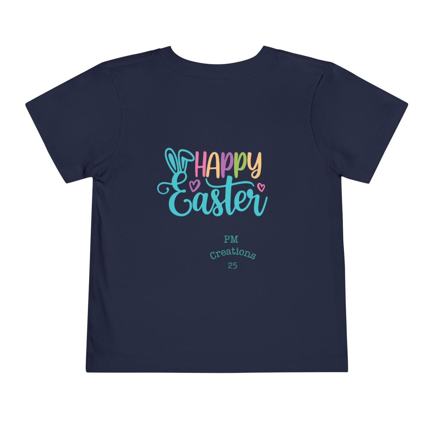 Toddler Tee — "Happy Easter" Bunny Basket Spring Shirt