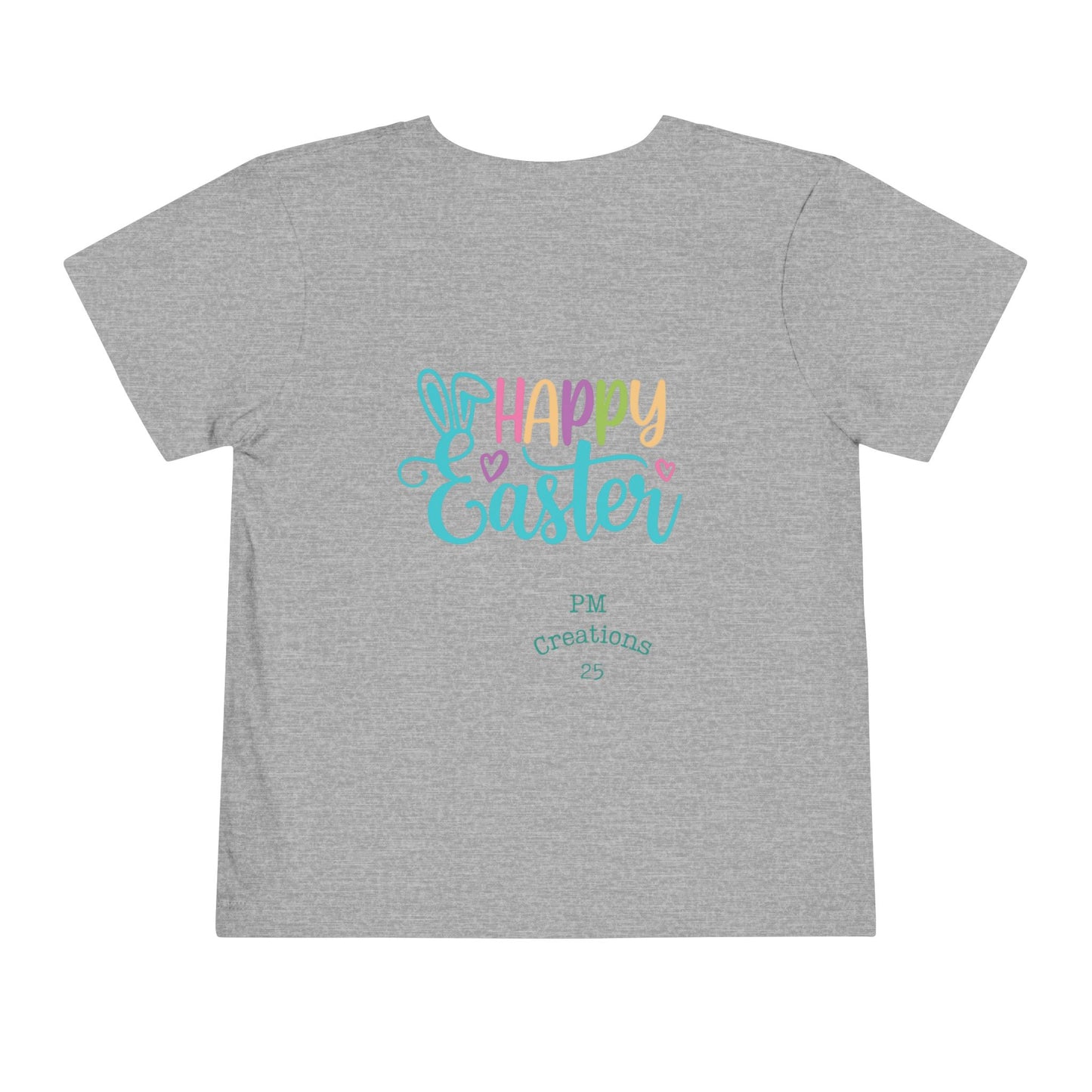 Easter Bunny Toddler Tee – "Happy Easter" Spring Floral Short Sleeve