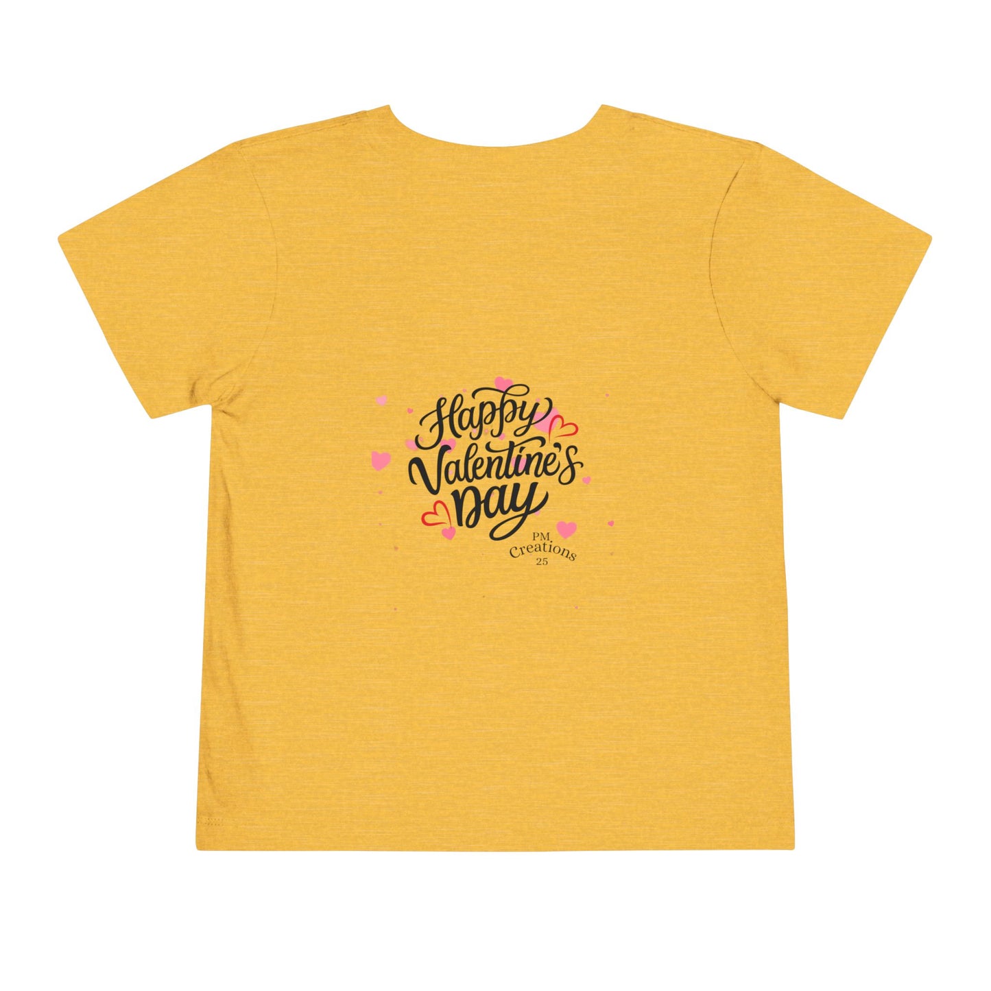 Valentine's Day Toddler Tee — 'Happy Valentine's Day' Heart Floral Baby Shirt