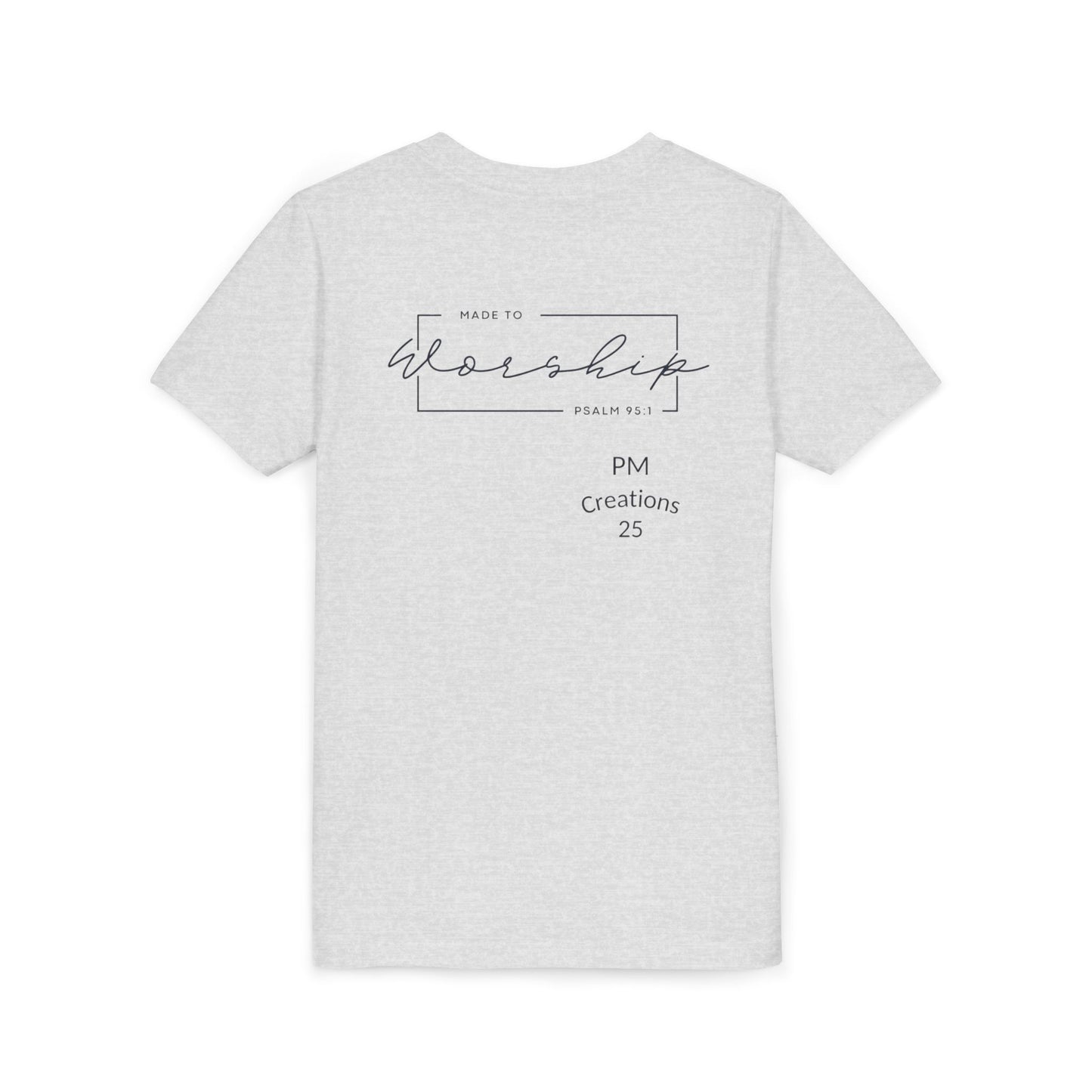 Youth Tee-- "Believe" Floral Graphic Christian Worship Shirt