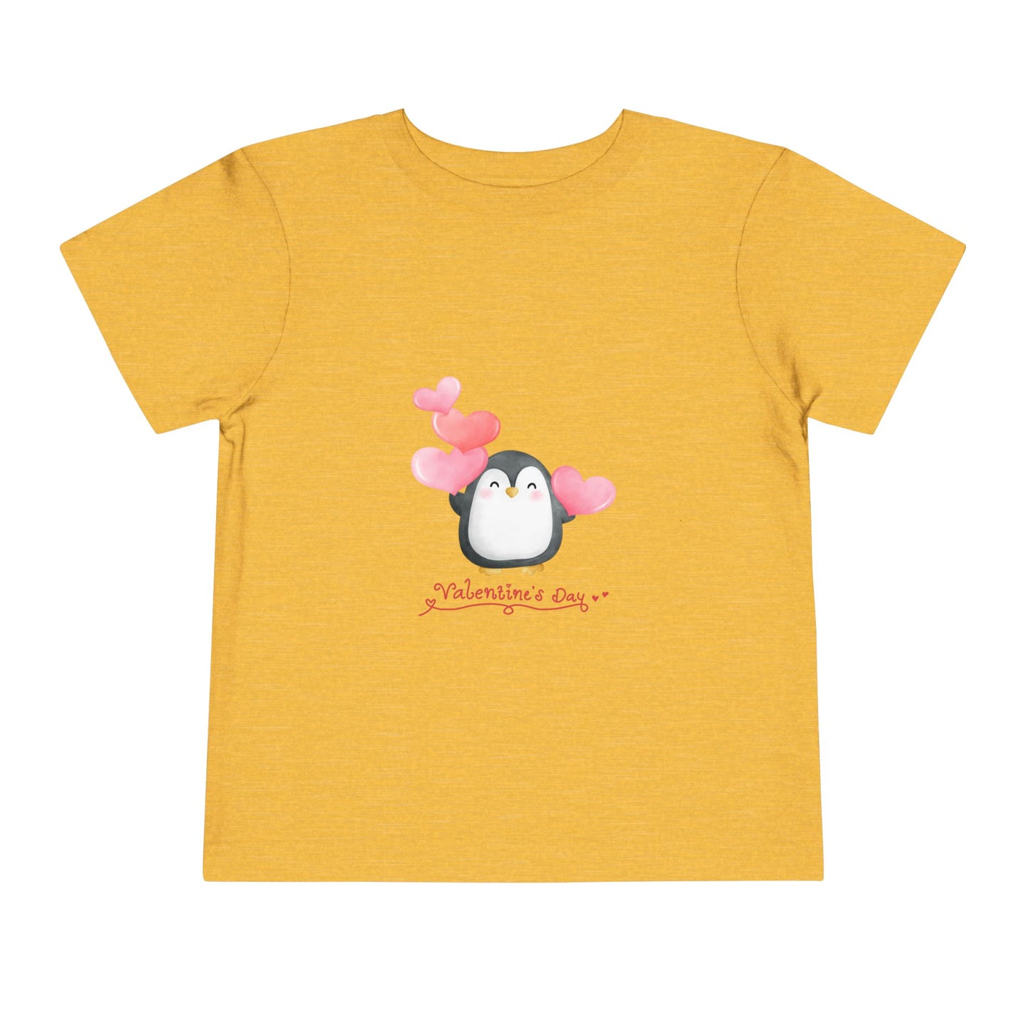 Toddler Tee — Cute Penguin "Happy Valentine’s Day" Valentine’s Shirt