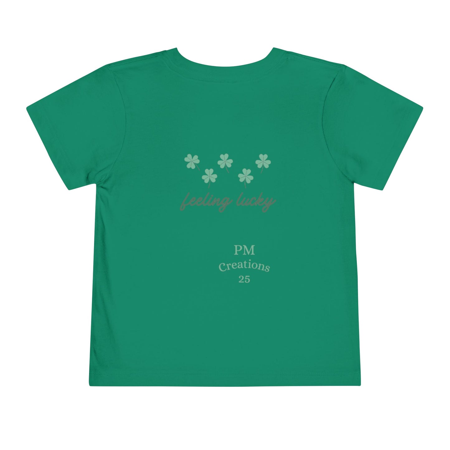 Toddler Tee — "Happy St. Patrick's Day" Green Rainbow & Shamrocks