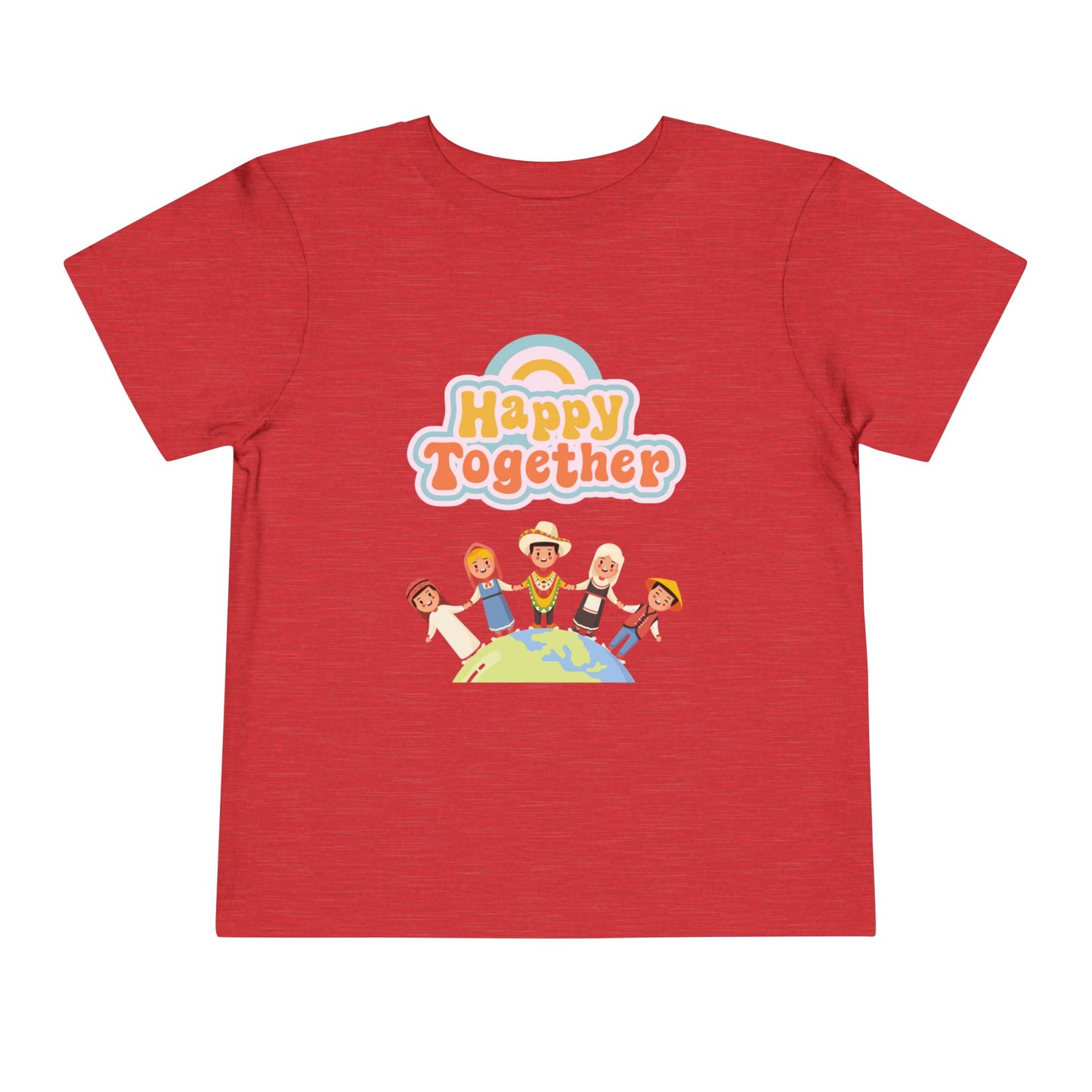 Toddler Tee - "Happy Together" Multicultural Kids Graphic Shirt