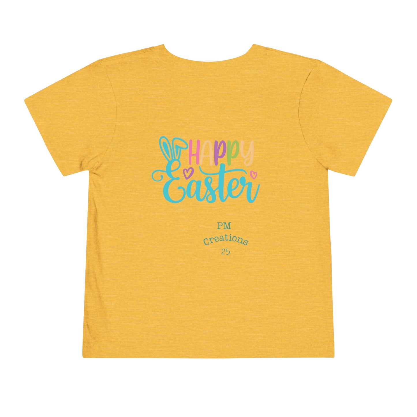 Happy Easter Toddler Tee — "Happy Easter" Pastel Bunny & Carrot Kids Shirt