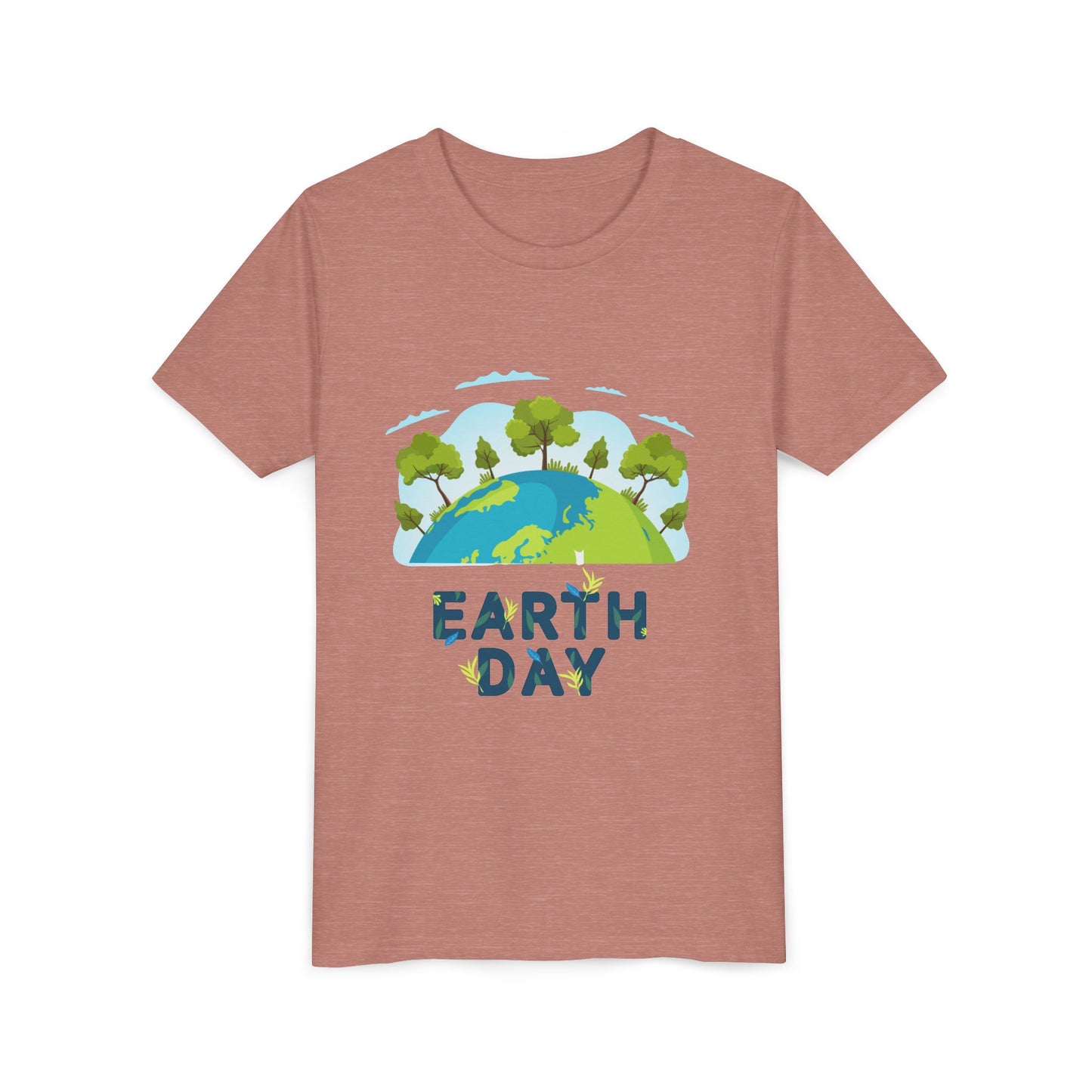 Earth Day Kid T-Shirt – Happy Earth Day Youth Tee with Tree Globe Design