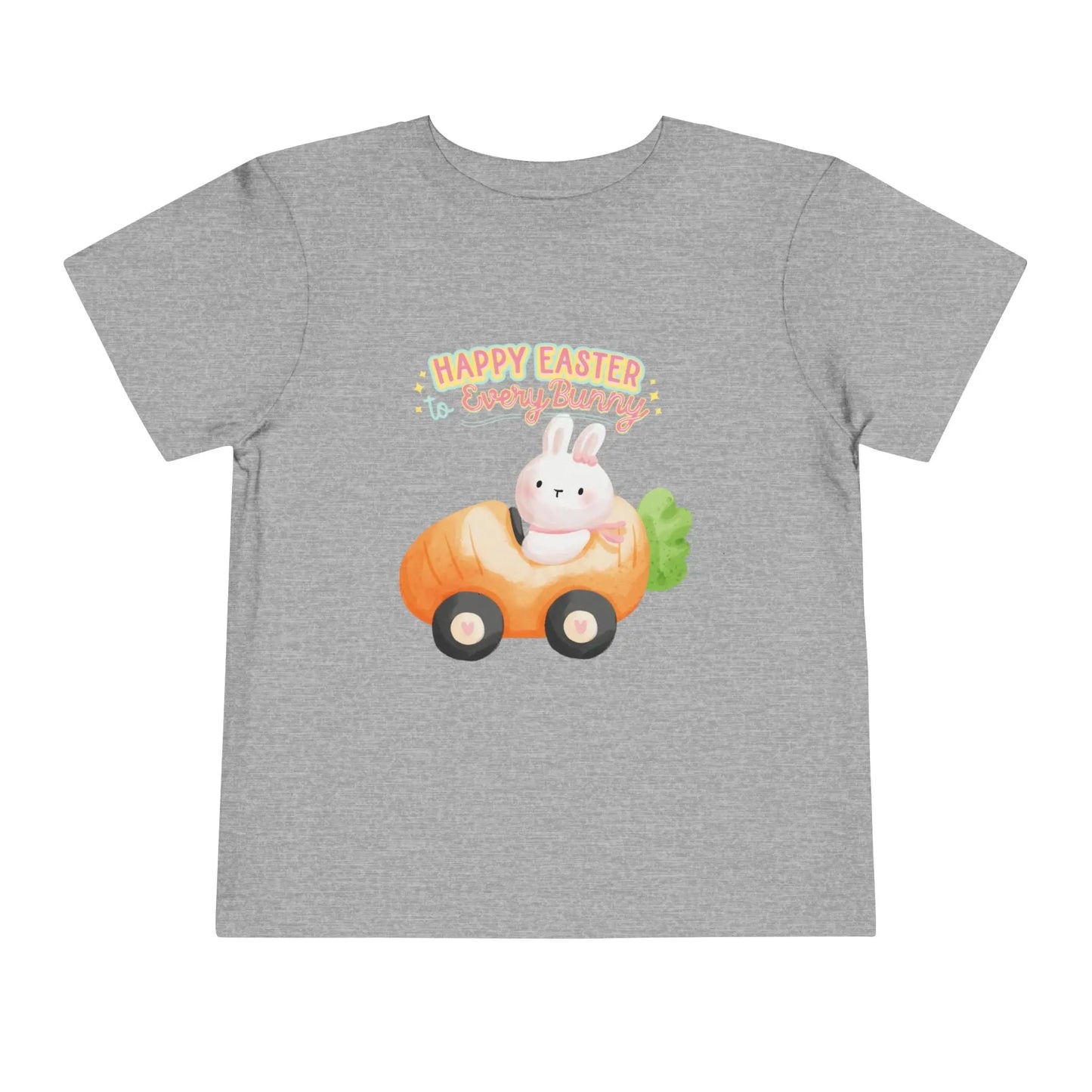 Toddler Tee — "Happy Easter Every Bunny" Bunny Car Easter Shirt Printify