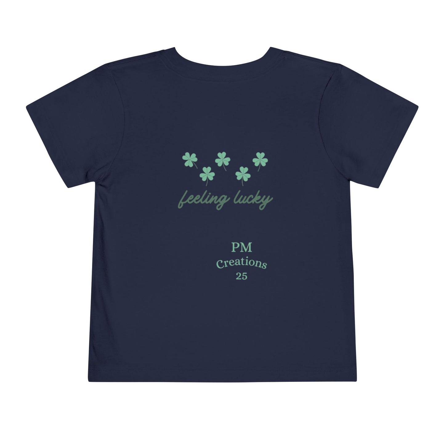 Toddler Tee — "Happy St. Patrick's Day" Green Rainbow & Shamrocks