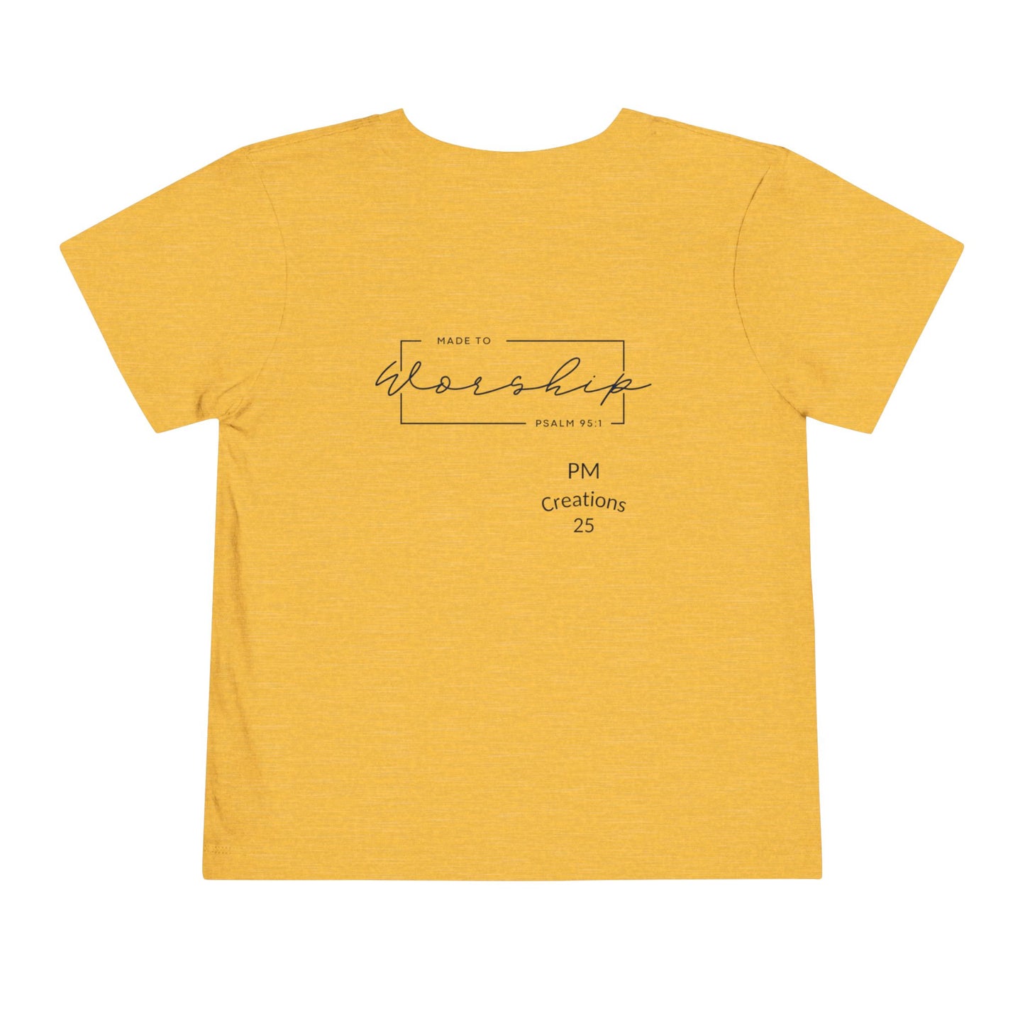 Toddler Tee — Floral Cross "Jesus" Christian Shirt (Made to Worship)