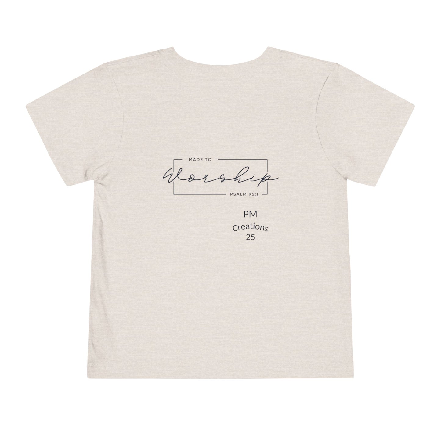 Believe Floral Toddler Tee — Pink Retro Script & Rose Bouquet