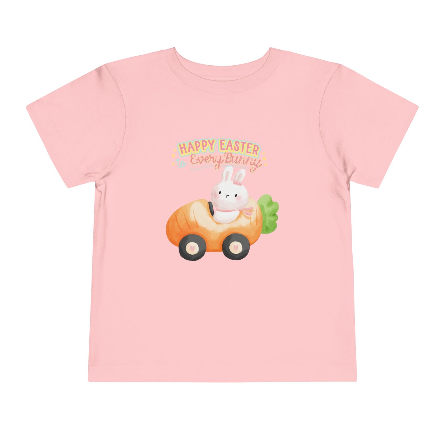 Toddler Tee — "Happy Easter Every Bunny" Bunny Car Easter Shirt
