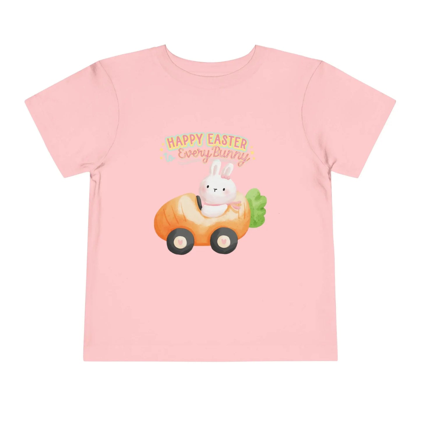 Toddler Tee — "Happy Easter Every Bunny" Bunny Car Easter Shirt Printify