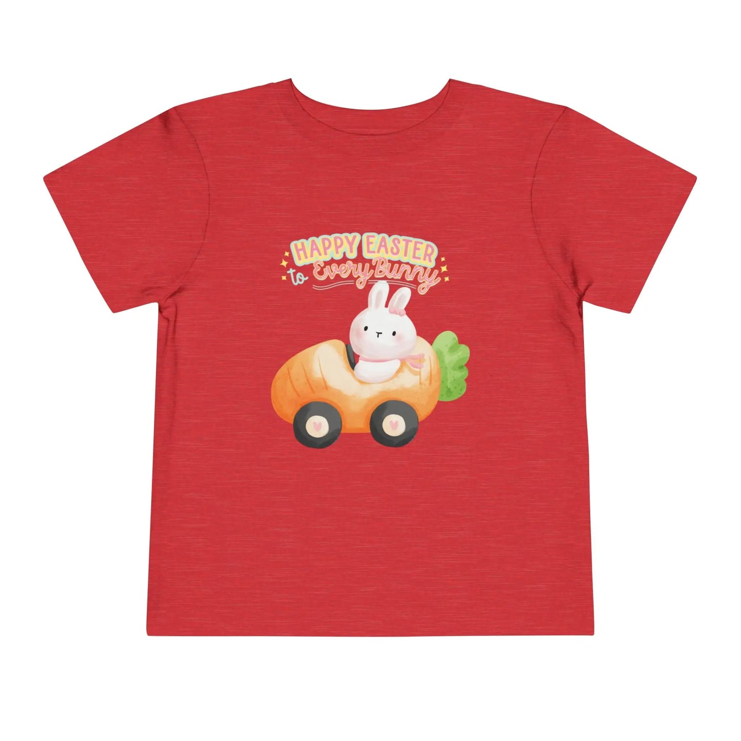 Toddler Tee — "Happy Easter Every Bunny" Bunny Car Easter Shirt Printify