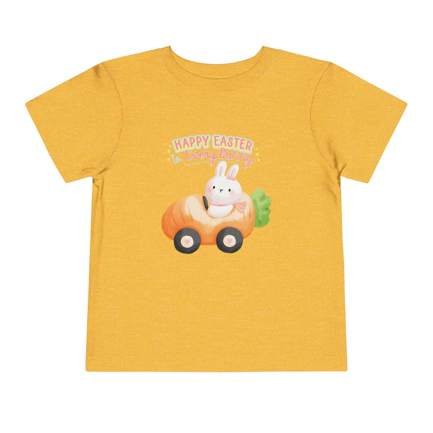 Toddler Tee — "Happy Easter Every Bunny" Bunny Car Easter Shirt