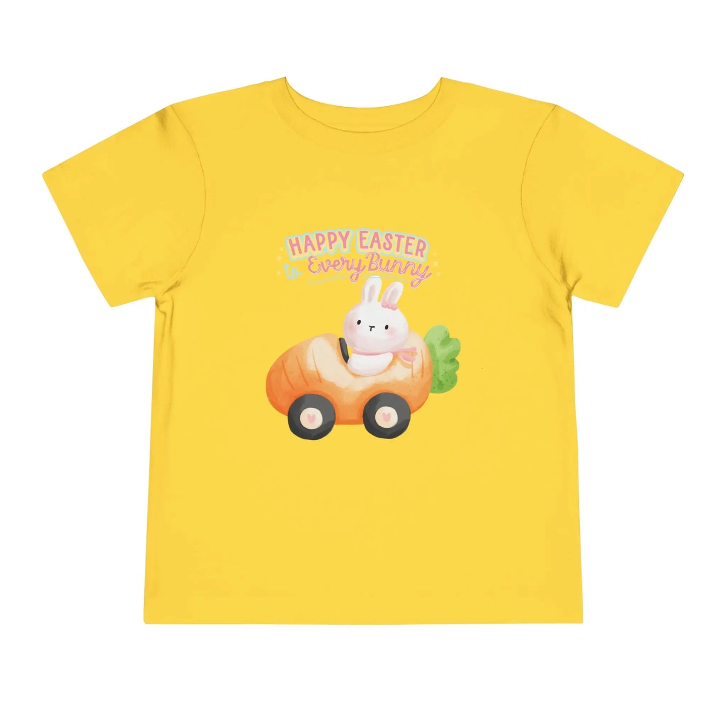 Toddler Tee — "Happy Easter Every Bunny" Bunny Car Easter Shirt Printify