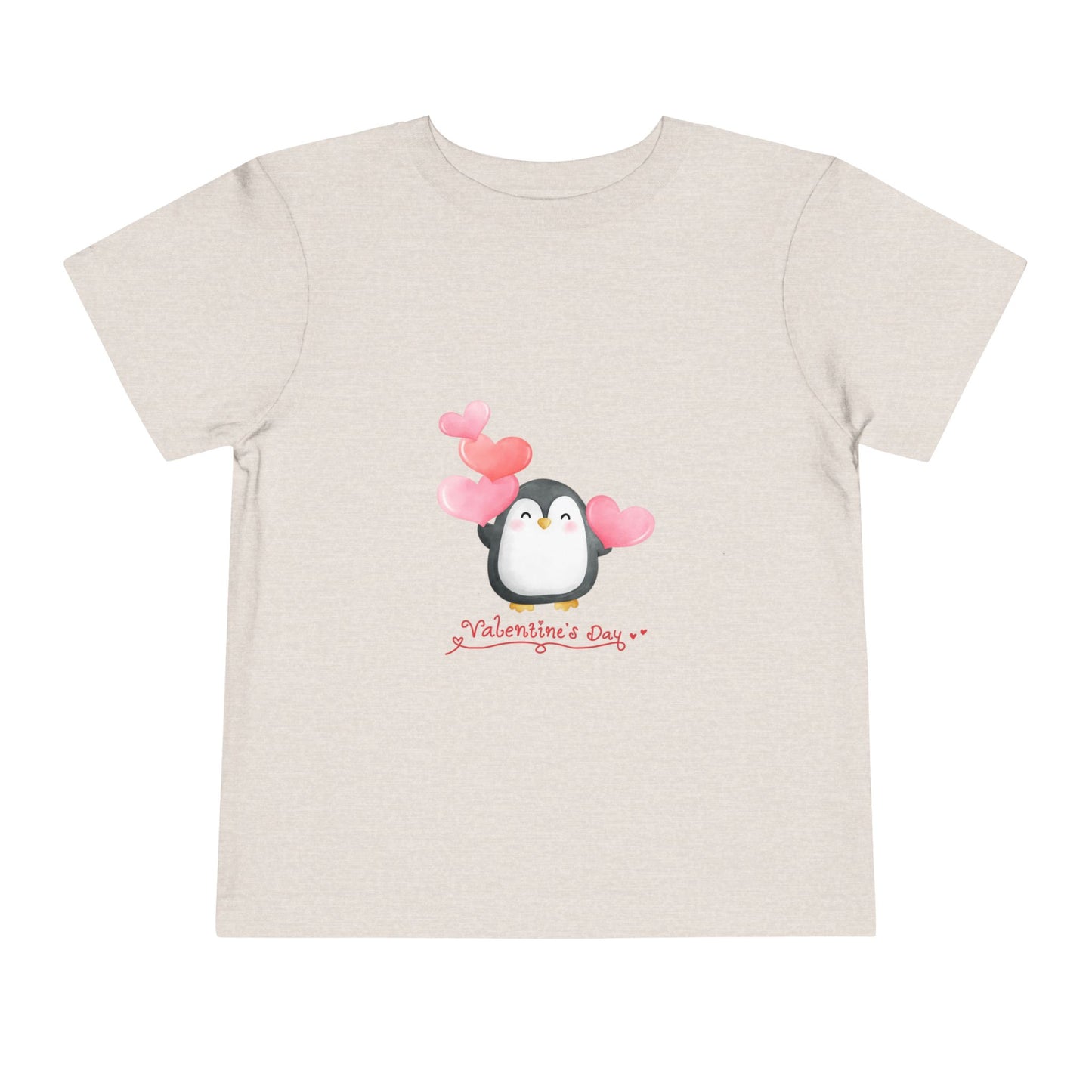 Toddler Tee — Cute Penguin "Happy Valentine’s Day" Valentine’s Shirt