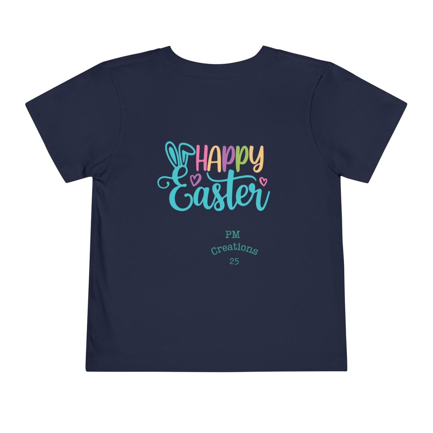 Happy Easter Toddler Tee — "Happy Easter" Pastel Bunny & Carrot Kids Shirt