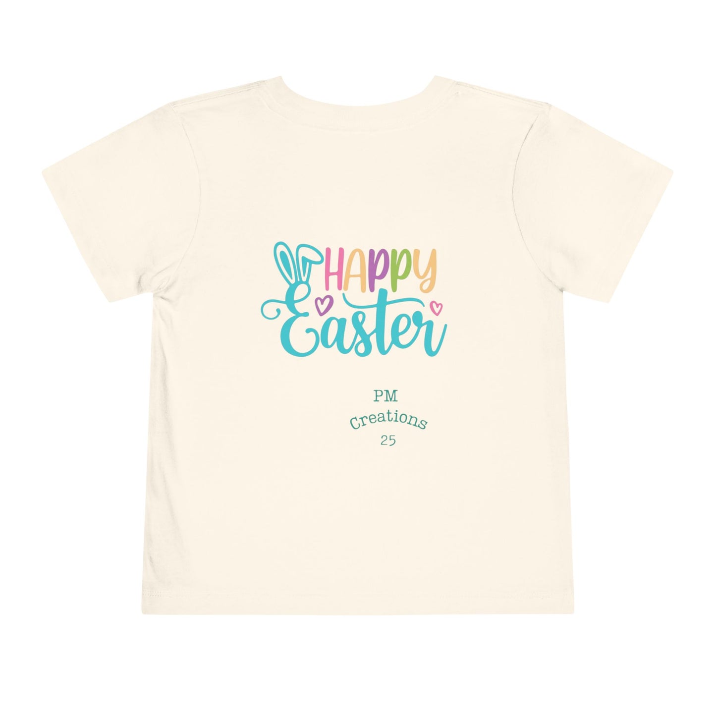 Easter Bunny Toddler Tee – "Happy Easter" Spring Floral Short Sleeve