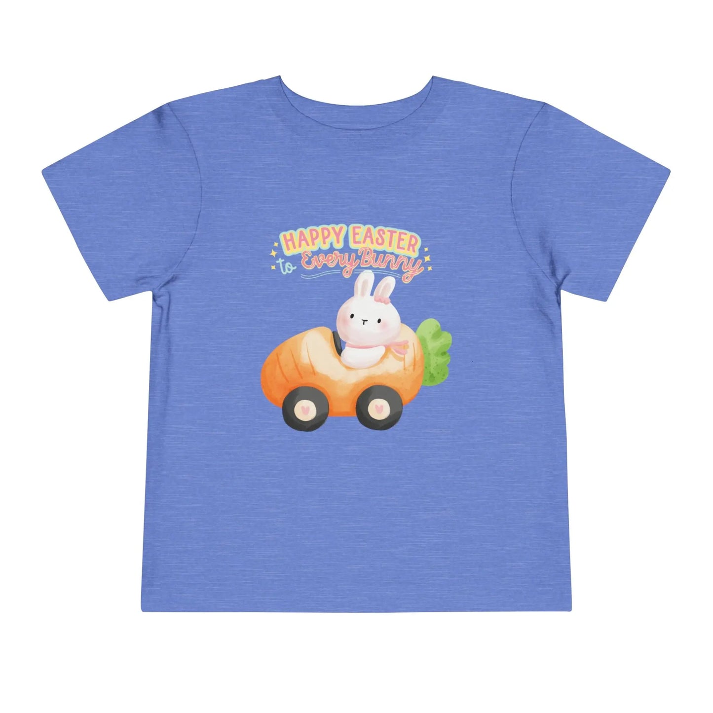 Toddler Tee — "Happy Easter Every Bunny" Bunny Car Easter Shirt Printify