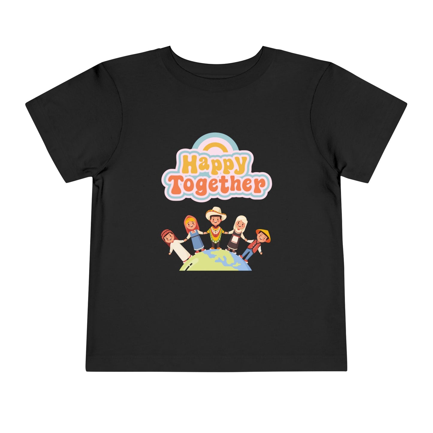 Toddler Tee - "Happy Together" Multicultural Kids Graphic Shirt