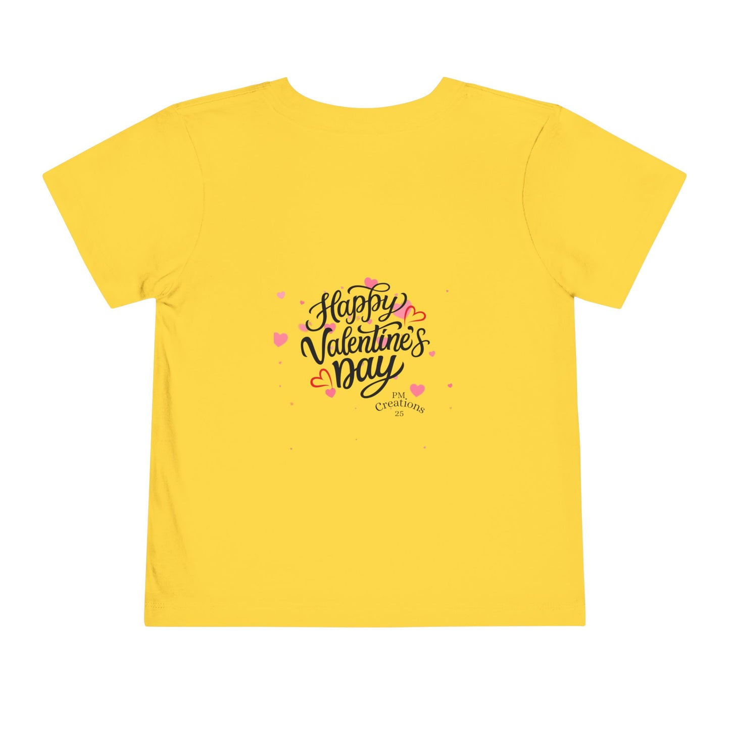 Valentine's Day Toddler Tee — 'Happy Valentine's Day' Heart Floral Baby Shirt
