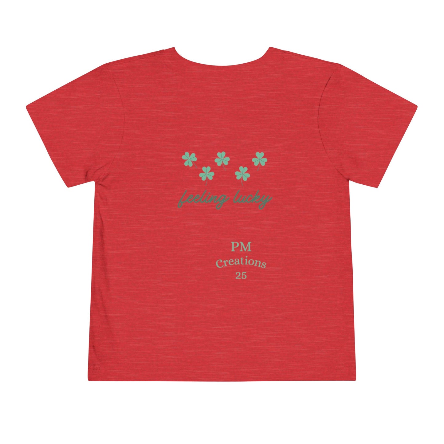 Toddler Tee — "Happy St. Patrick's Day" Green Rainbow & Shamrocks