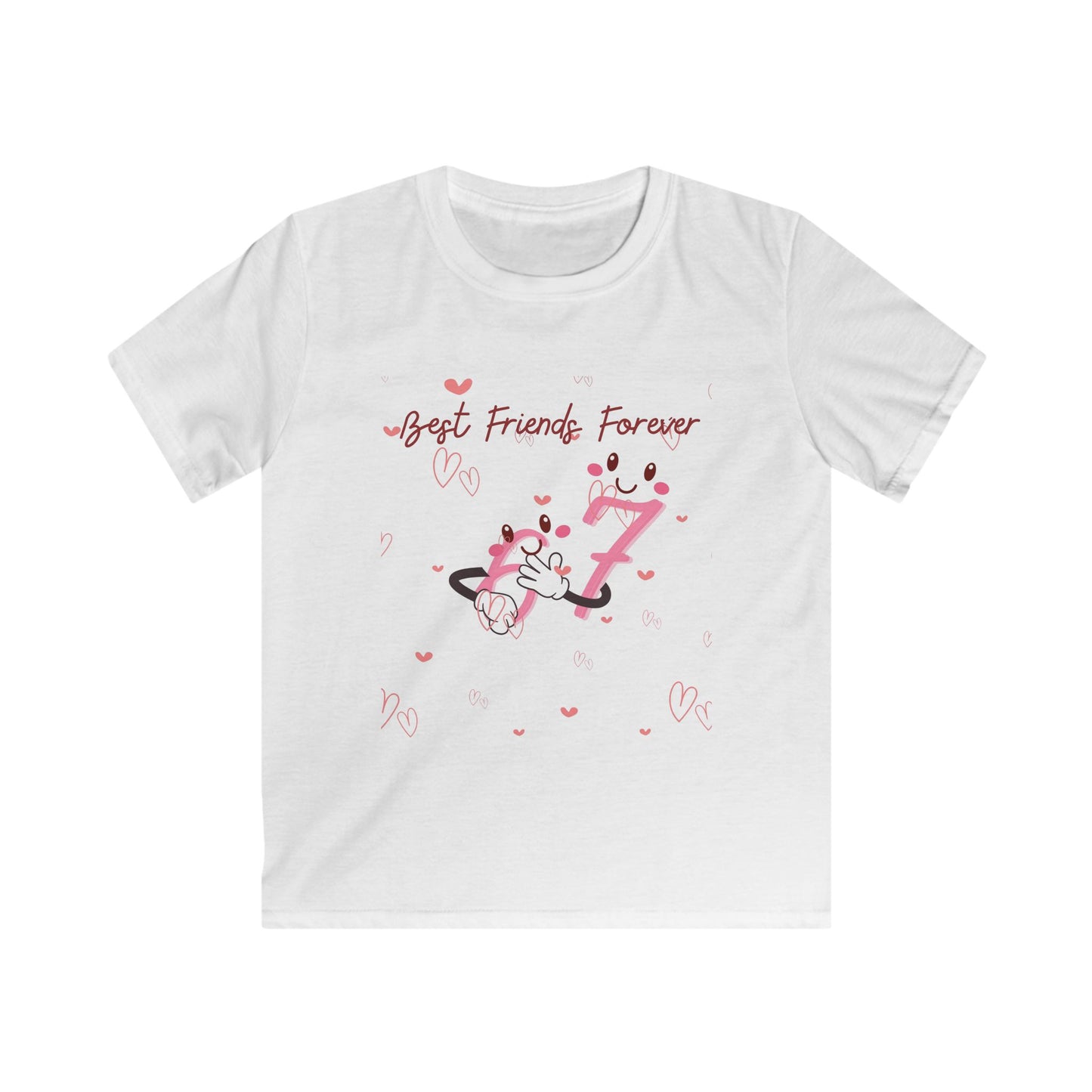 Kids Tee — 'Best Friends Forever' Valentine’s Day Cute Heart Design