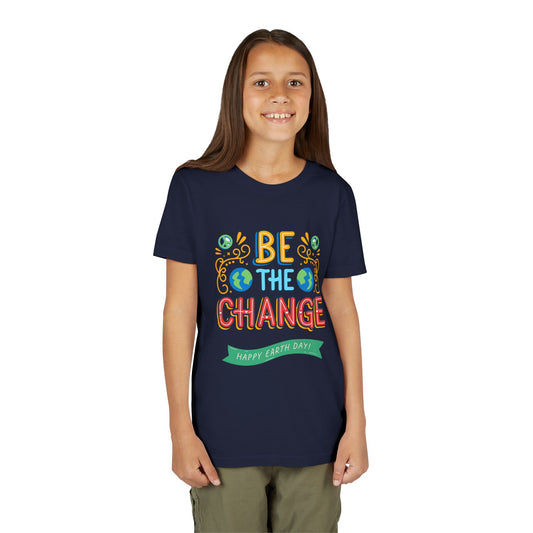 Youth Tee — "Be the Change" Earth Day Kids Shirt