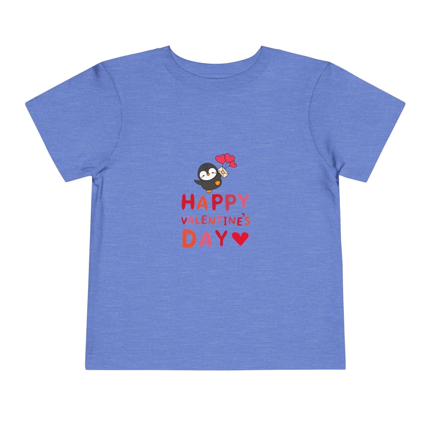 Valentine's Toddler Tee — Cute Penguin "Happy Valentine’s Day" Shirt