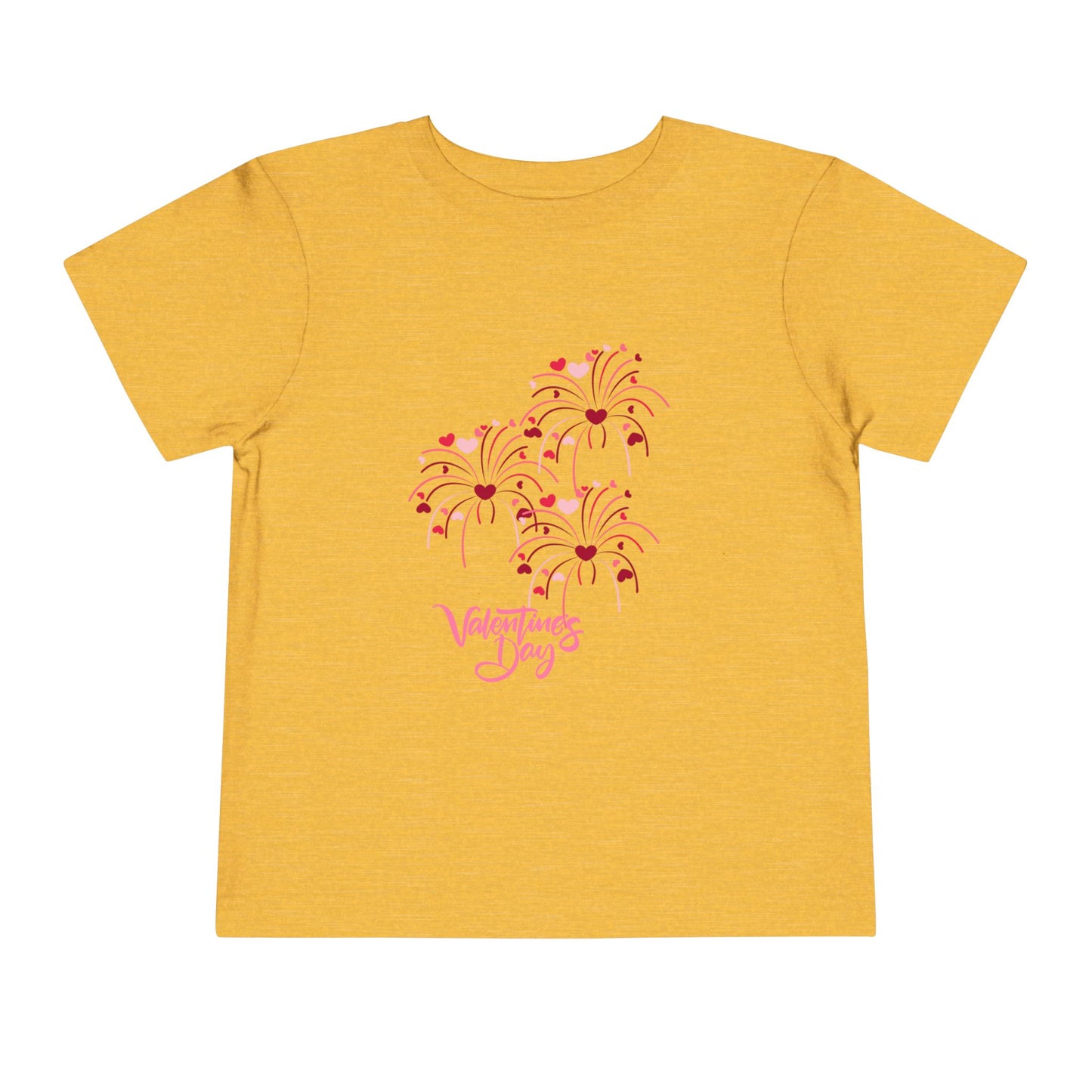 Valentine's Day Toddler Tee — 'Happy Valentine's Day' Heart Floral Baby Shirt