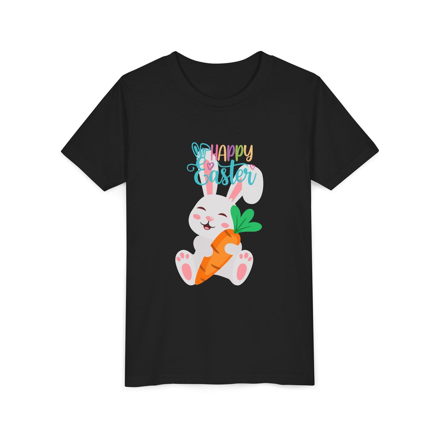 Kids' 'Happy Easter' Bunny T-Shirt – Cute Carrot Easter Tee for Children