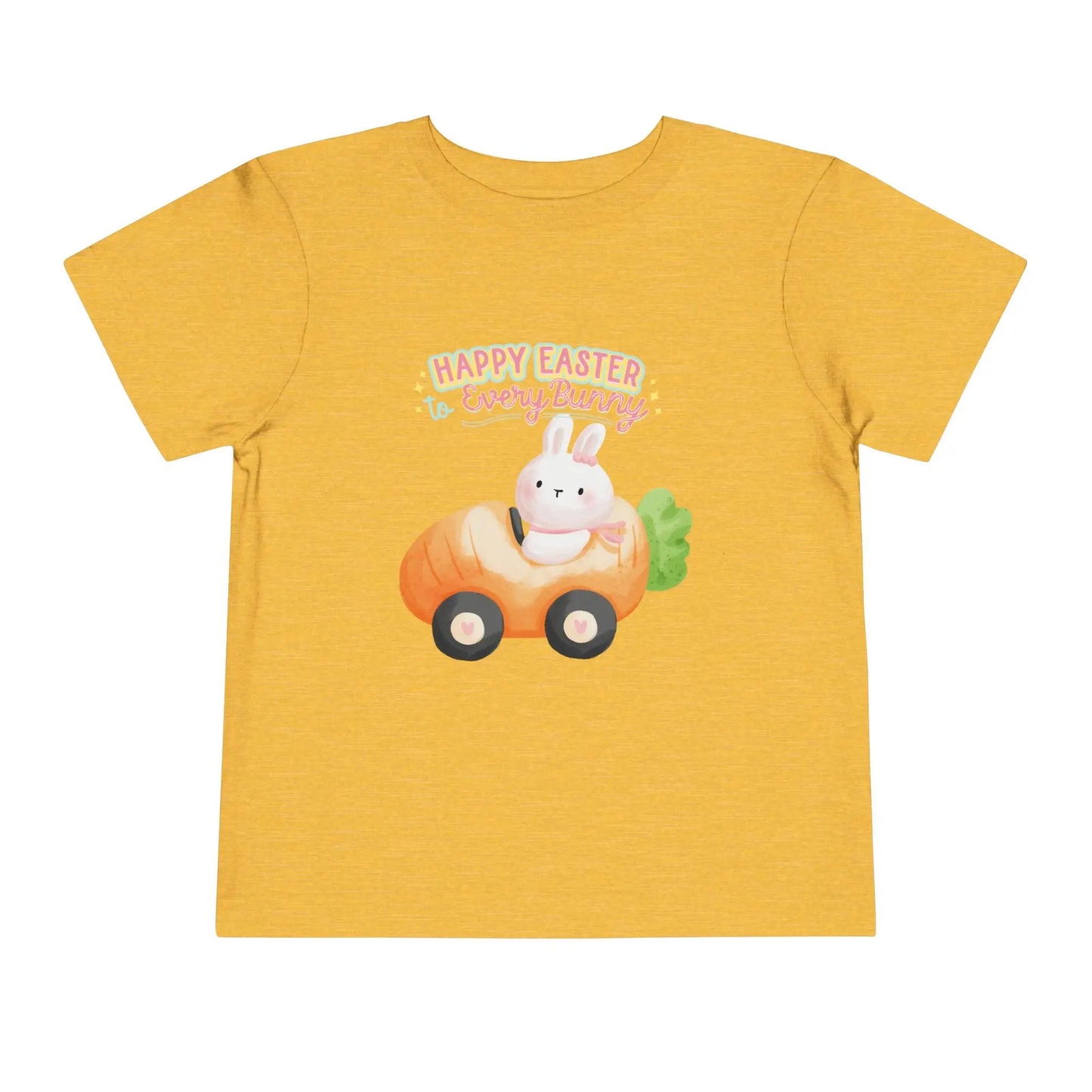 Toddler Tee — "Happy Easter Every Bunny" Bunny Car Easter Shirt Printify
