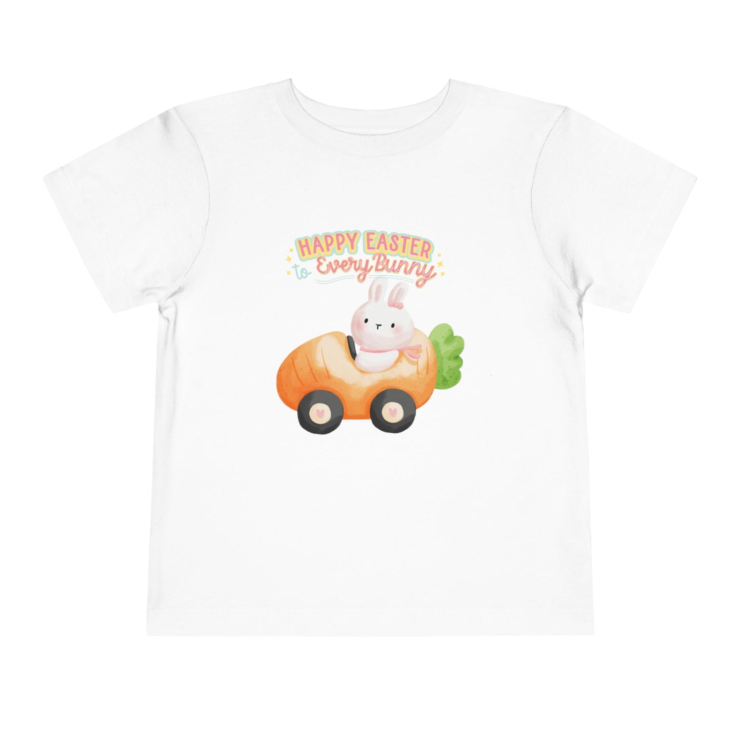 Toddler Tee — "Happy Easter Every Bunny" Bunny Car Easter Shirt