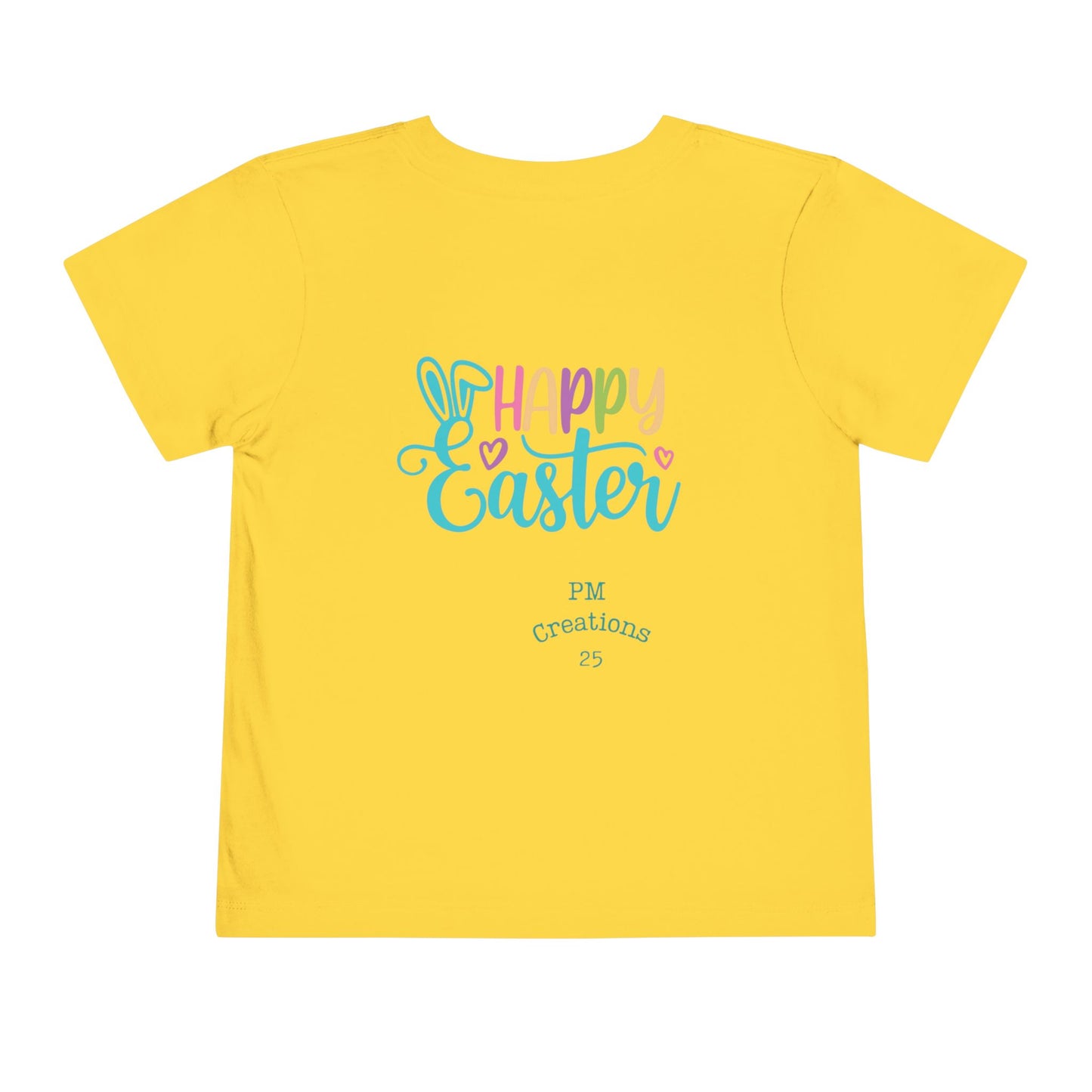 Happy Easter Toddler Tee — "Happy Easter" Pastel Bunny & Carrot Kids Shirt