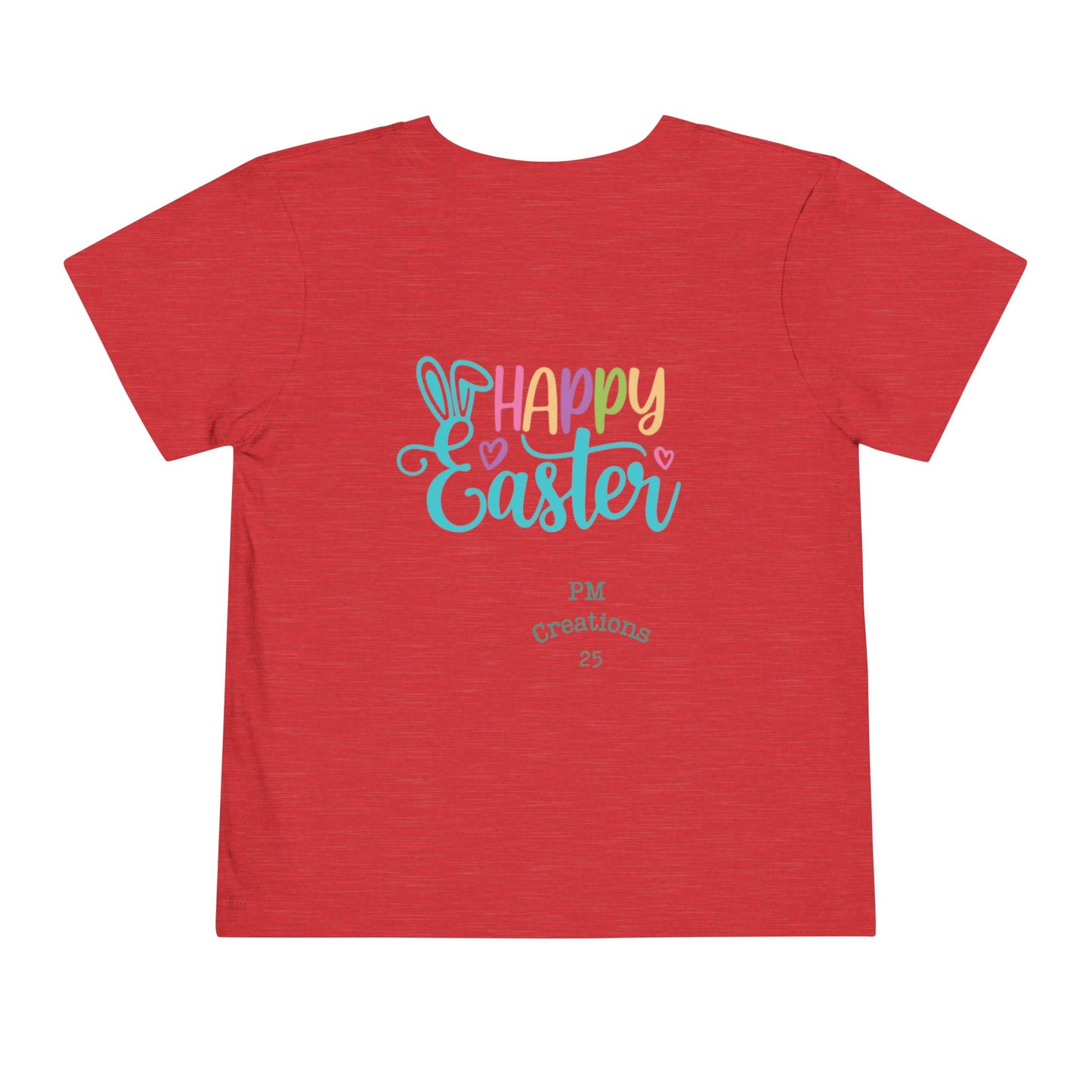 Happy Easter Toddler Tee — "Happy Easter" Pastel Bunny & Carrot Kids Shirt
