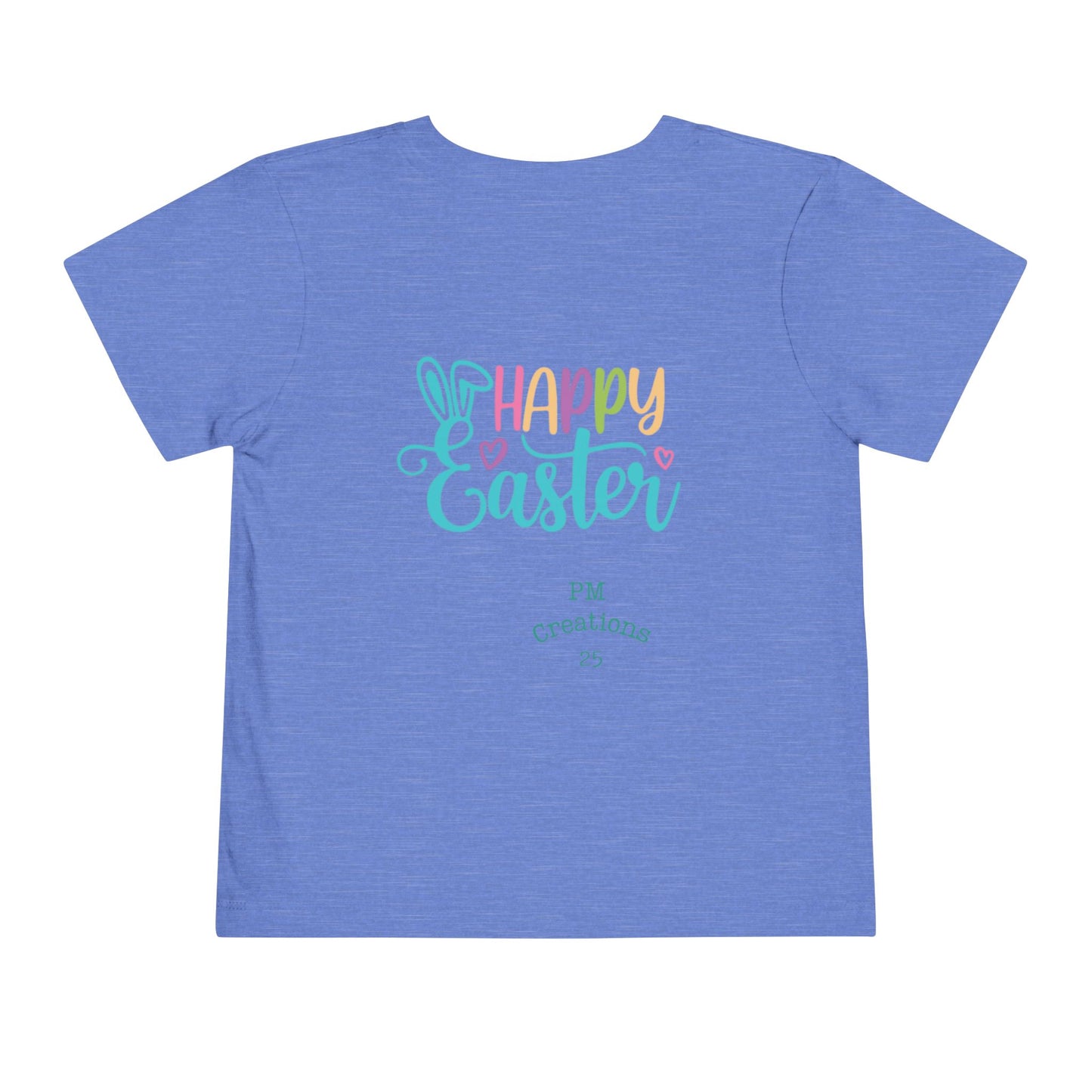 Happy Easter Toddler Tee — "Happy Easter" Pastel Bunny & Carrot Kids Shirt