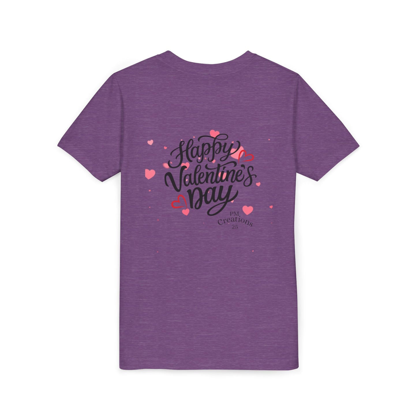 Valentine's Day Youth Tee – Cute Penguin with Hearts